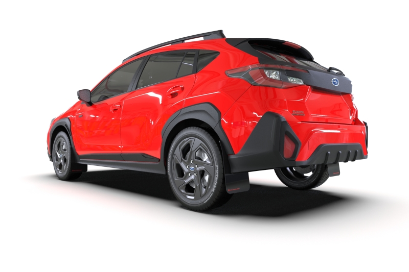 Subaru XV Crosstrek Mud Flaps - Front + Rear - Rally Armor - UR Black Flap/Grey Logo - Black - `24-`25